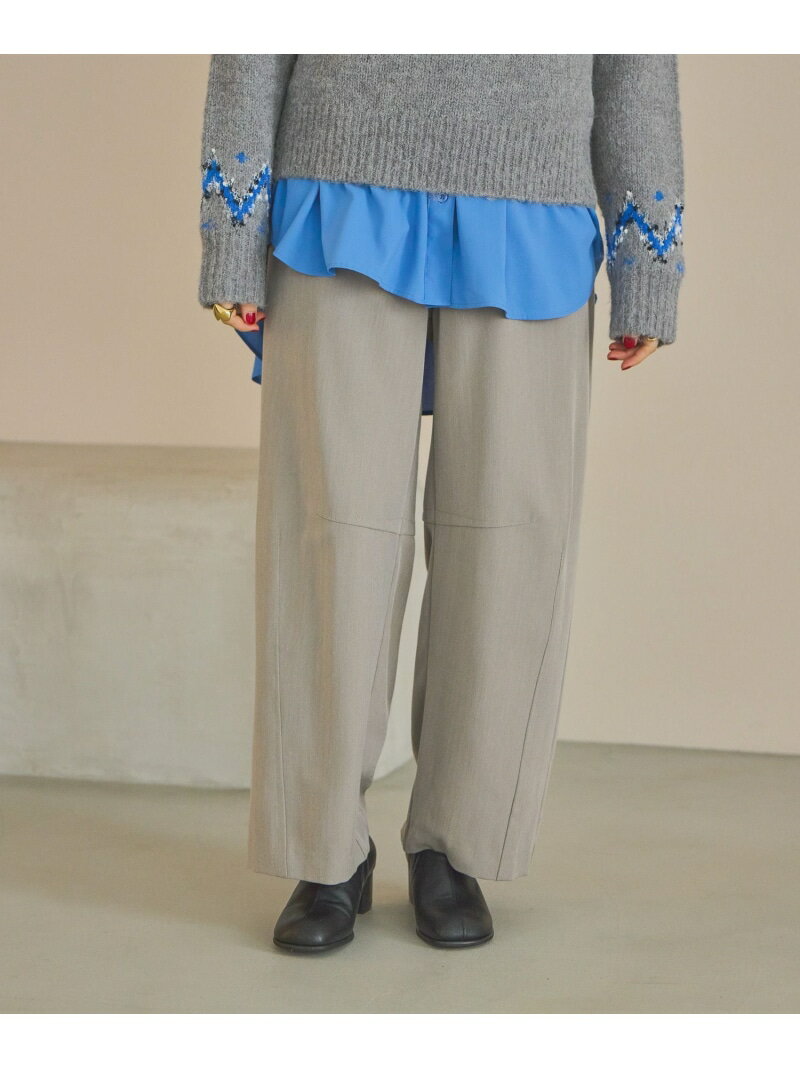 ヘリンボンカーブパンツ niko and ... ニコアンド パンツ その他のパンツ ホワイト グレー ブラック【送料無料】[Rakuten Fashion]