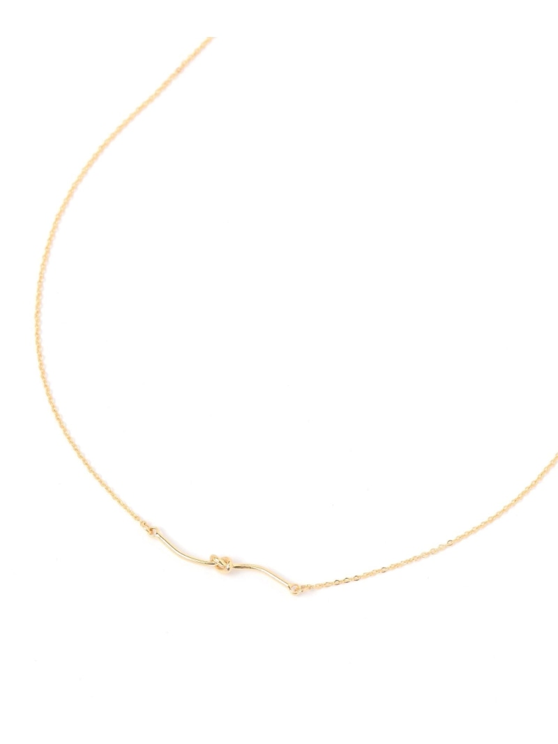 【SALE/50%OFF】結びモチーフネックレス niko and ... ニコアンド アクセサリー・腕時計 ネックレス イエロー グレー【RBA_E】[Rak...