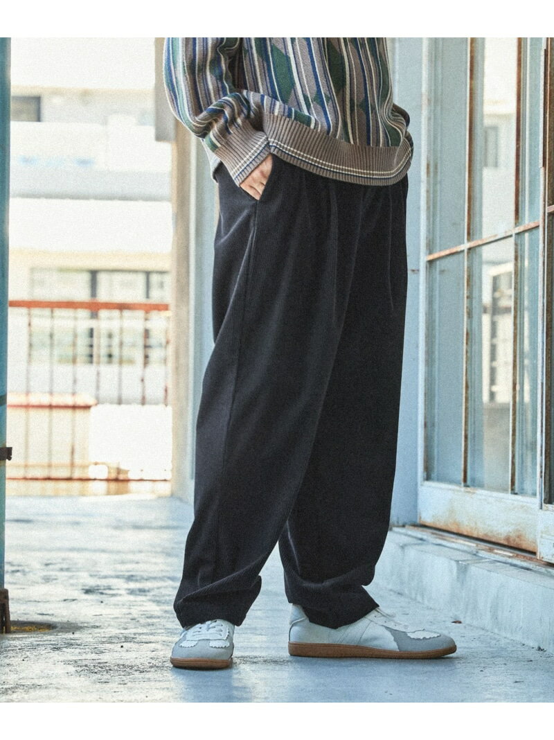 ワイドテーパードコーデュロイパンツ niko and ... ニコアンド パンツ その他のパンツ グレー ブラック カーキグリーン【送料無料】[Rakuten Fashion]