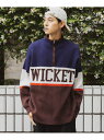 【SALE/20%OFF】ハーフジップロゴニットプルオーバー niko and ... ニコアンド トップス ニット ネイビー グレー【RBA_E】【送料無料】...