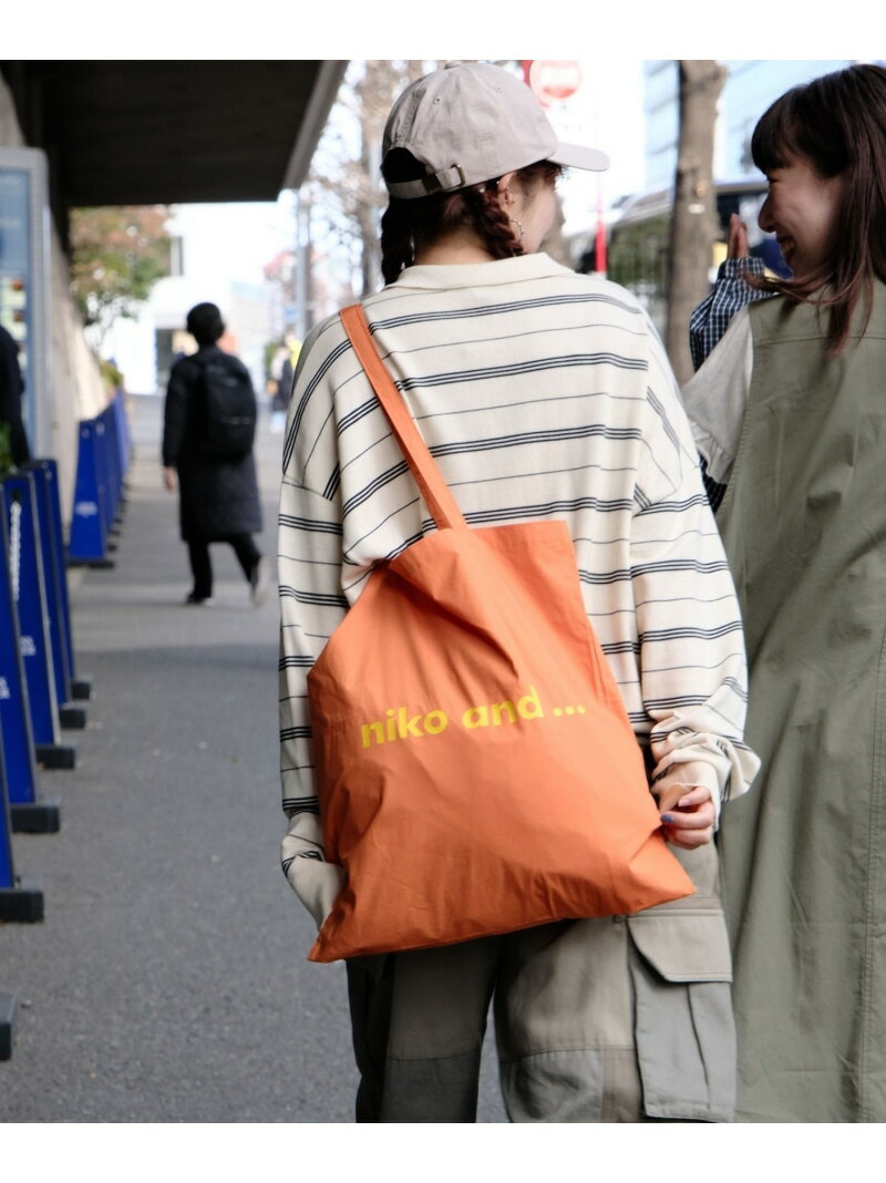 オリジナル ニコロゴ カラートート niko and ... ニコアンド バッグ トートバッグ ブラック ブルー オレンジ[Rakuten Fashion]のサムネイル