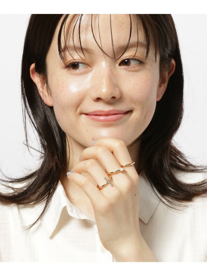 【SALE／50%OFF】メタルモチーフ付き3SETリング niko and ... ニコアンド アクセサリー・腕時計 リング・指輪 イエロー グレー【RBA_E】[Rakuten Fashion]