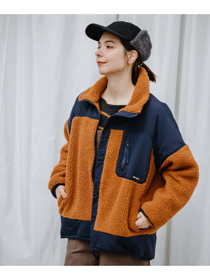 【SALE／28%OFF】WARM BOA切り替えワイドジャケット niko and ... ニコアンド ジャケット・アウター その他のジャケット・アウター オレンジ カーキ ホワイト ベージュ【RBA_E】【送料無料】[Rakuten Fashion]のサムネイル