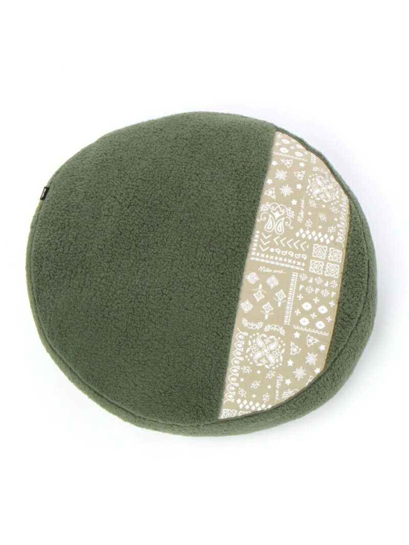 【SALE／50%OFF】バンダナプリントラウンドクッション niko and ... ニコアンド インテリア・生活雑貨 その他のインテリア・生活雑貨 ベージュ グレー グリーン【RBA_E】[Rakuten Fashion]のサムネイル