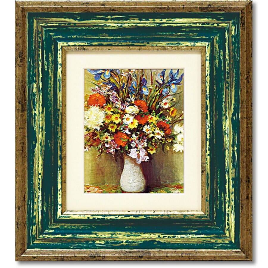 【LINE登録300円OFFクーポン】 絵画 名画 アート 絵 壁掛け 額入り 風景画 油絵 おしゃれ ダイフ 「春の花束」 W29.5 H32.5cm ポスタ...