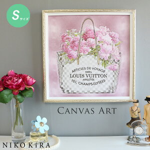 【本日最終+200円OFFクーポン】アートパネル アートポスター ブランド ルイ ヴィトン おしゃれ アート Louis Vuitton ピンク ブーケ 絵画 額入り モダン 玄関 トイレ キャンバス 花 モノクロ S a3 フレーム付き かわいい 可愛い 開運 運気が上がる絵