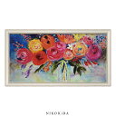 【P5倍+900円OFFクーポンあり】 おしゃれ アート 絵画 額入り 玄関 トイレ かわいい 絵 花 はな 油絵 おしゃれ ジャーゲン ゴッツクラグ シンプリ...
