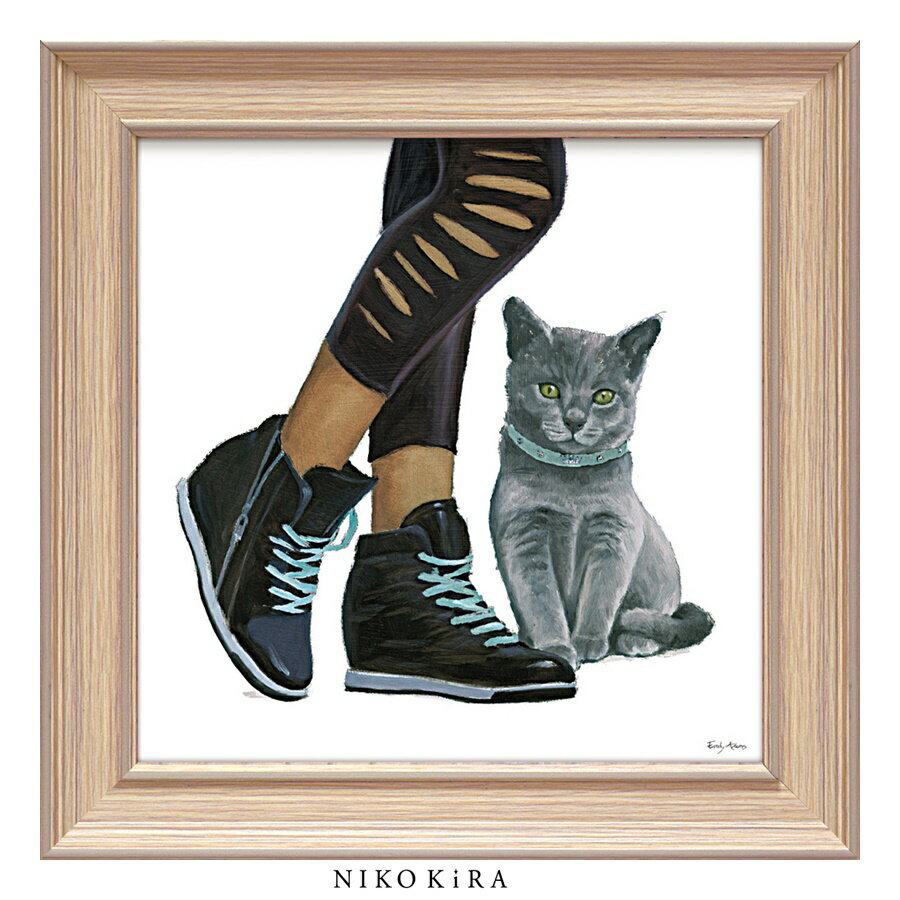 【LINE登録300円OFFクーポン】 おしゃれ アート モダン 絵画 額入り 玄関 トイレ かわいい 絵 ねこ ネコ 子猫 猫 ペット カラフル 油絵 おしゃ...