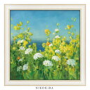 【P5倍+900円OFFクーポンあり】 おしゃれ 花 アート はな 花束 植物 絵画 額入り 玄関 トイレ かわいい 絵 カラフル 油絵 おしゃれ ダンフイ ナ...