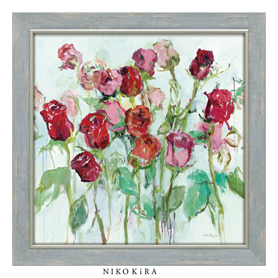 【LINE登録300円OFFクーポン】 おしゃれ アート モダン 絵画 額入り 玄関 トイレ かわいい お花 華 花 ブーケ 絵 カラフル 油絵 おしゃれ マリ...