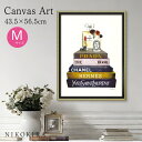 【100円OFFクーポン】 アートパネル アートポスター ブランド シャネル おしゃれ アート CHANEL 絵画 額入り モダン 玄関 トイレ キャンバス モノクロ ブックスタックメイクアップ M a2 フレーム付き かわいい 可愛い 運気が上がる絵