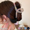  マーブル毛糸 ヘアクリップ  ヘアアクセサリー バンスクリップ ジッケピン 髪留め 毛糸 大きめ カラフルネップ ツイード毛糸 つぶつぶ もこもこ ふわふわ 韓国 プチプラ トレンド 人気