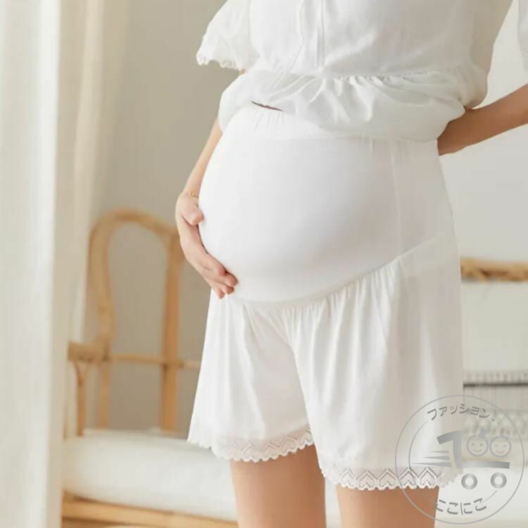 新生活 【2点セット】マタニティ ペチコート ペチパンツ 3分丈 スパッツ ペチパン ショートパンツ ショーツ アンダーショーツ フリル レディース 透け防止 ...