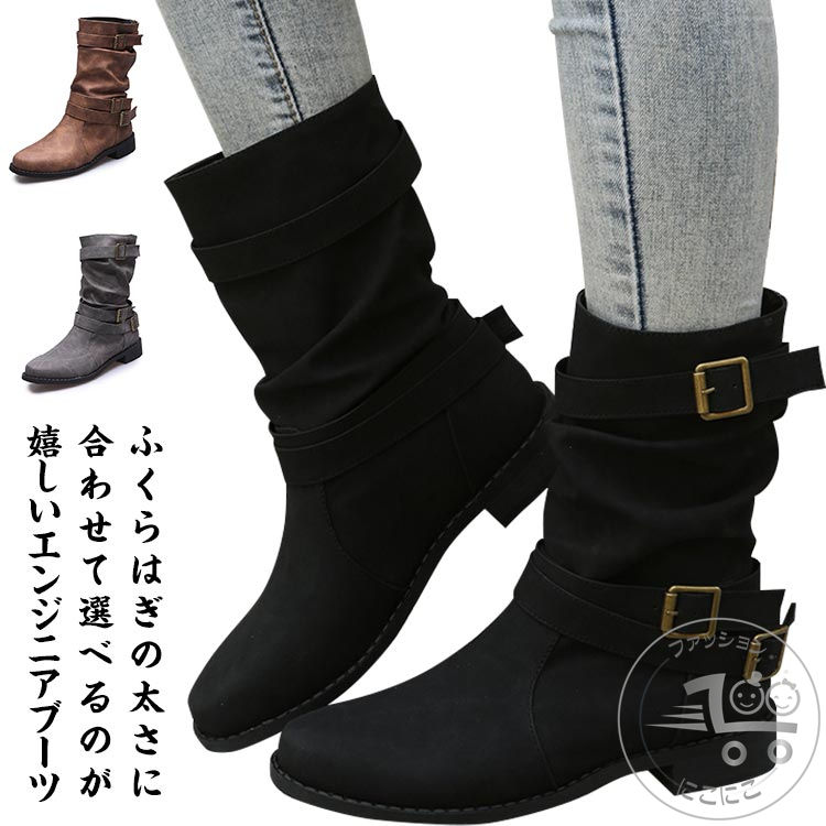 ワークブーツ 秋ブーツ ショートブーツ レディース グレー 茶色 ブラウン エンジニアブーツ カジュアルレディースブーツ レディース靴 大人 黒
