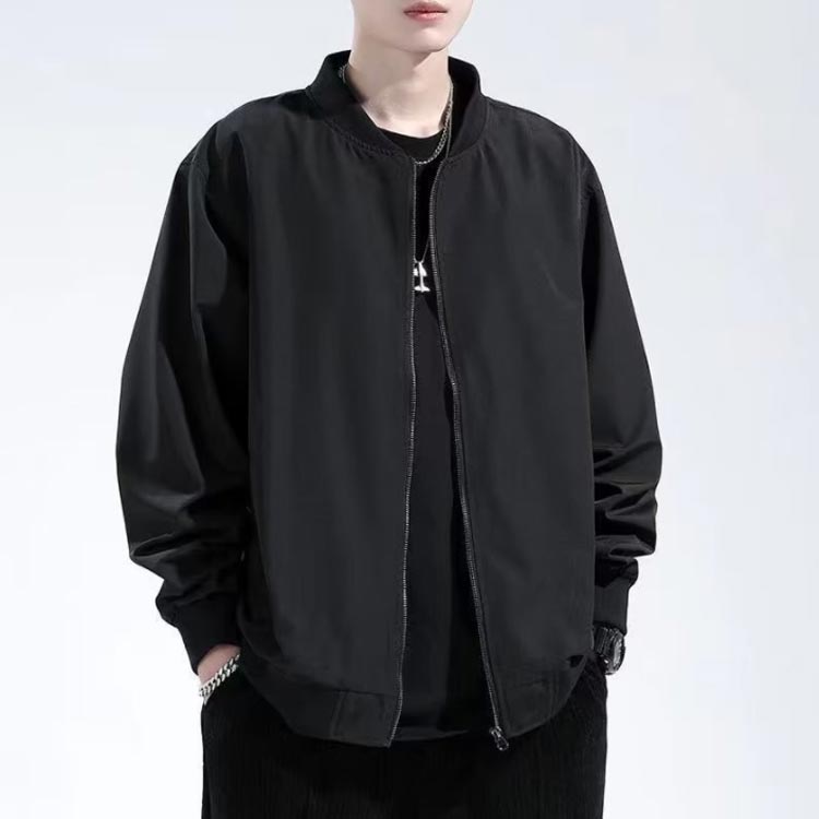 メンズ MA-1 長袖 夏 薄手 ノーカラージャケット 男女兼用 おしゃれ メンズ 春 フライトジャケット サマージャケット スタジャン 立ち襟 ジャンパー 春服 ブルゾン 秋服 無地 ジャケット ゆったり 大きいサイズ 作業着 作業服