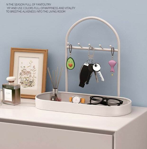 新生活 キーホルダー 玄関 キーフックスタンド 玄関収納 ホワイト ブラック 北欧 収納 おしゃれ かわい..