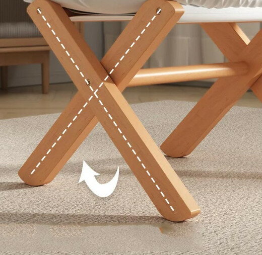 オットマン 折りたたみ 足置き 足台 足置き台 木製 スツール フットレスト 一人掛け クッション付き ソファ オットマン 脚置き 腰かけ 折り畳み式 収納 軽量 フットスツール 洗えるカバー 椅子 いす イス 北欧 おしゃれ シンプル [2]