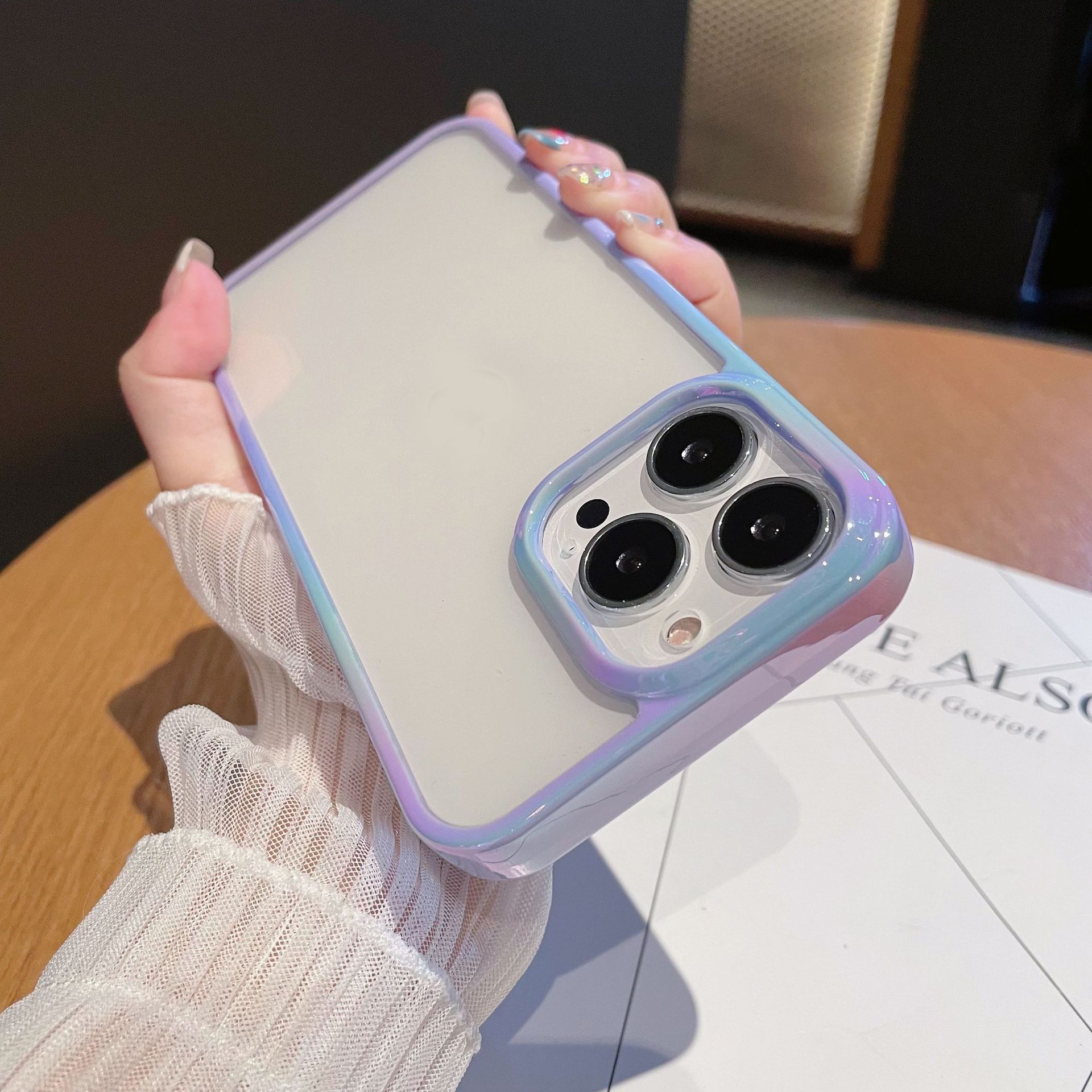 iPhone17promax iPhone17pro iPhone17air オーロラ 15promax iPhone16 ケース ケース 韓国 かわいい iPhone iPhone16Pro 透明 ケース レインボー 16plus
