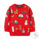 「50%OFFクーポン」新生活 男の子 クリスマス キッズ トレーナー ベビー パーカー 衣装 子供服 サンタ柄 仮装 Tシャツ プリント カジュアル コスプレ 長袖 ラウンドネック トップス 春秋 可愛い おしゃれ 90cm 100cm 110cm 120cm