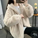 新生活 エコファー ファーコート エコファー コート ふわふわ モコモココート ボアパーカー レディース 冬アウター モコモコ 防寒 スリム ジャケット 暖かい...