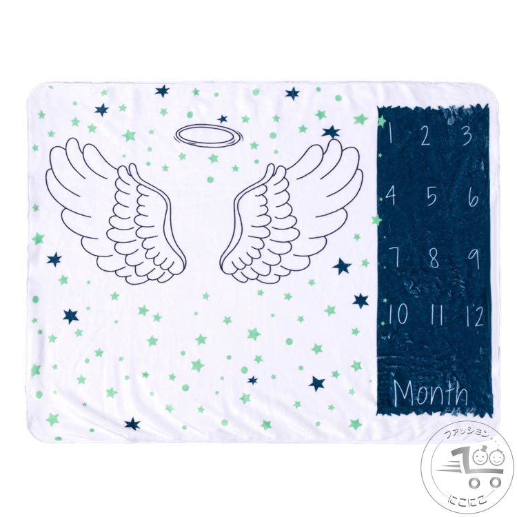 新生活 ブランケット 子供 月齢フォト プレイマット ベビー 天使のおくるみ 赤ちゃん 寝相アート お昼..