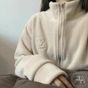 新生活 トレーナー カジュアル 長袖 通学 ミドル丈 刺? ポケット付き レディース ボアジャケット 通勤 無地 シンプル 体型カバー ボアコート デイリー プ...