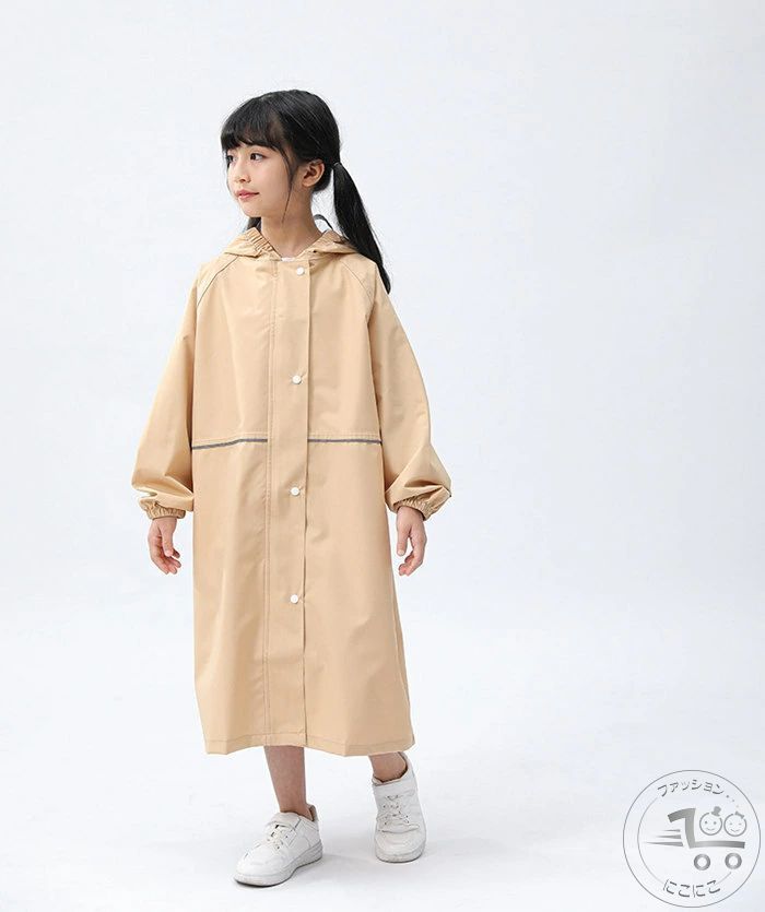 新生活 雨具 ベビースーツ レインウェア レインコート ロング丈 リュック 通学 自転車 子供 ランドセル対応 キッズ nikonikofa-10034368 にこにこファッション サンプル画像3