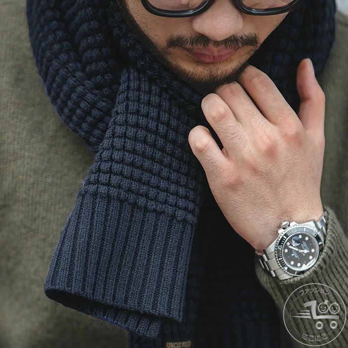 新生活 秋 おしゃれ カジュアル 紳士 高級 ビジネス 防風 防寒 厚手 メンズマフラー ケーブル編み 無地 ウール ストール ニット メンズ