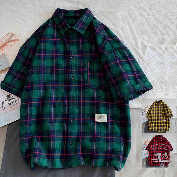 チェックシャツ ネルシャツ 半袖 カジュアルシャツ トップス きれいめ シャツ メンズ