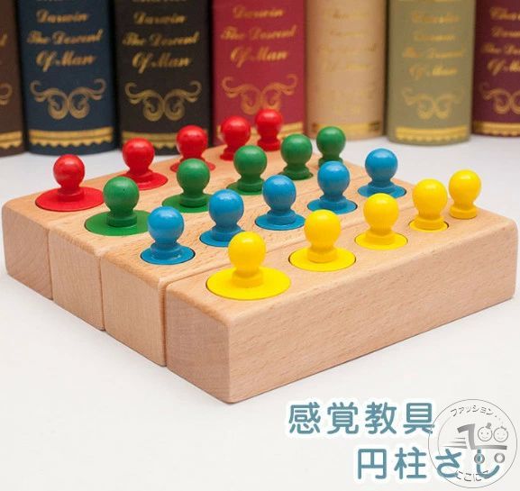 入園 おもちゃ 幼児教材 教材 早期 幼児 ソケット式 感覚教具 4本セット モンテッソーリ 知育玩具 おもちゃ 色認識