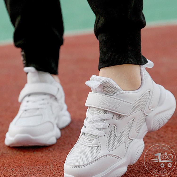 K-POP 韓国 甲高 幅広 子供 ジュニア ローカット メッシュ 白スニーカー レディース ダンス ダンスシュ..