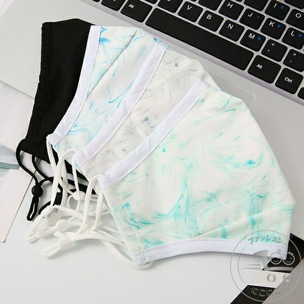 新生活 柄 マスク ファッション マスク 長さ調節可能 手洗い可能 洗える 大人用 カジュアル メンズ レ..