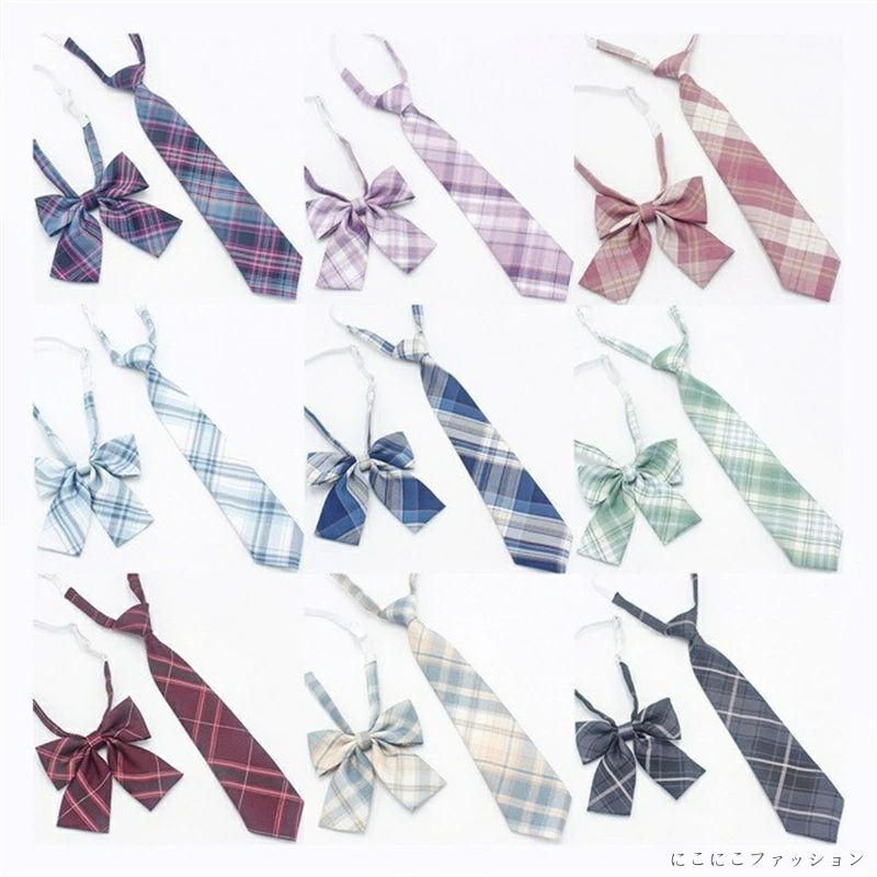 ネクタイ リボン 中学生 高校生 セーラー用 コスプレ JK JC DK 簡単 セーラー用 学園祭 衣装 女子高生 学生服 かわいい 赤 紺 水色 黒 青 ピン...