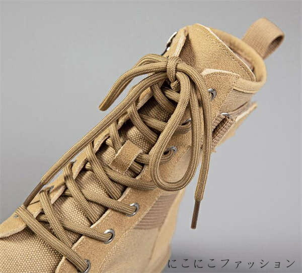 新生活 ショートブーツ レディース 厚底 キャンバス 大きいサイズ レースアップ ワーク編み上げ