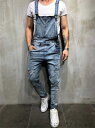 「Fashion THE SALE」50%OFF メンズ オーバーオール デニム サロペット ジーンズ オールインワン つなぎ 作業着 デニムパンツ