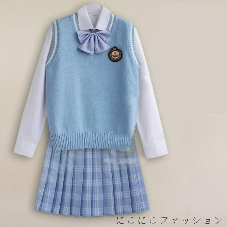 新生活 高校生制服 女子高生 卒業式 入学式 スーツ 学生服 制服セット 女子高校生 JK制服 制服 5点セット 長袖 上下セット スカートスーツ 女の子 スーツ ニットベスト 女子高生制服 発表会 コスプレ コスチューム 衣装 仮装