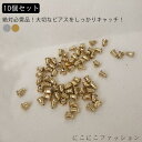 ピアスキャッチ 10個セット 両耳用 留め具 ピアスロック キャッチ ピアス用 落ちない 取れにくい ゴルード シルバー