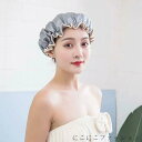 新生活 シャワーキャップ 二重防水 シルク 2点セット バスフレンド ヘアバンド ヘアーターバン ヘアーキャップ バスグッズ 風呂 シャワー 防水 可愛い フリーサイズ 入浴 お風呂 帽子