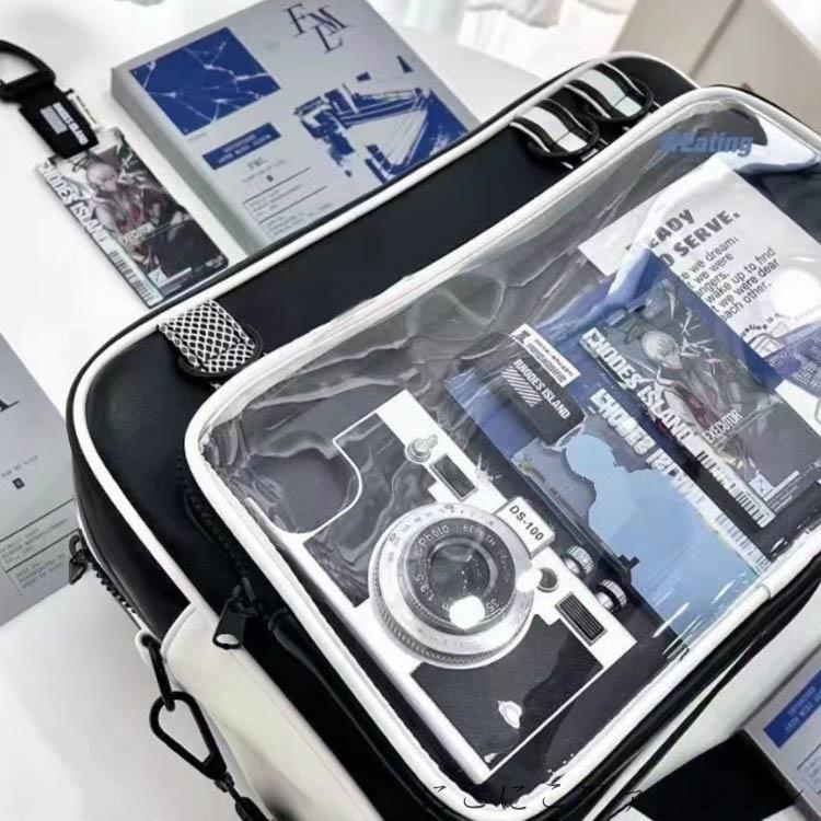 大容量 トートバッグ 見せバッグ ショルダーバッグ 透明 ボストンバッグ 高校 おたく 斜めがけ 痛バック 手提げ 合皮 スクールバッグ クリアバッグ 痛バ 推し活 スクール バッグ 日帰り 通学カバン 高校生 痛バッグ 男子 女子