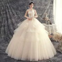 「50%OFFクーポン」新生活 カラードレス ロング 結婚式 花嫁 ノースリーブ vネック ウェディングドレス ウエディング 演奏会刺繍 トレーン 二次会 パーティードレス