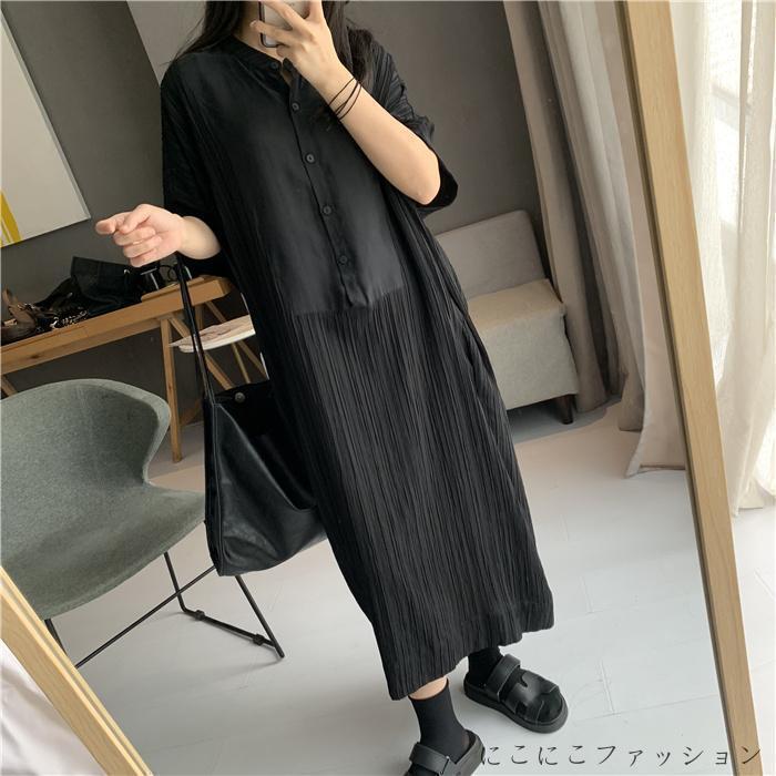 ワンピース レディース 夏 きれいめ ロングワンピース 着痩せ 韓国風 おしゃれマキシワンピース春夏 ゆったり50代 30代