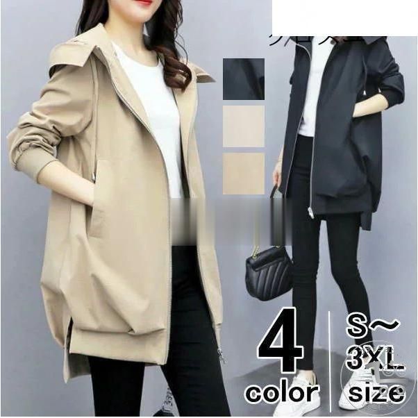 ブルゾン レディース コート アウター フード付き ジップアップ 秋冬春新作 ジャケット ジャンパー マウンテンパーカー