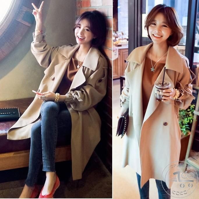 トレンチコート レディース 秋新作 韓国風 ゆったり カジュアル アウター 前開き 通勤 大人 上品 オシャレスプリングコート ロング丈ト..