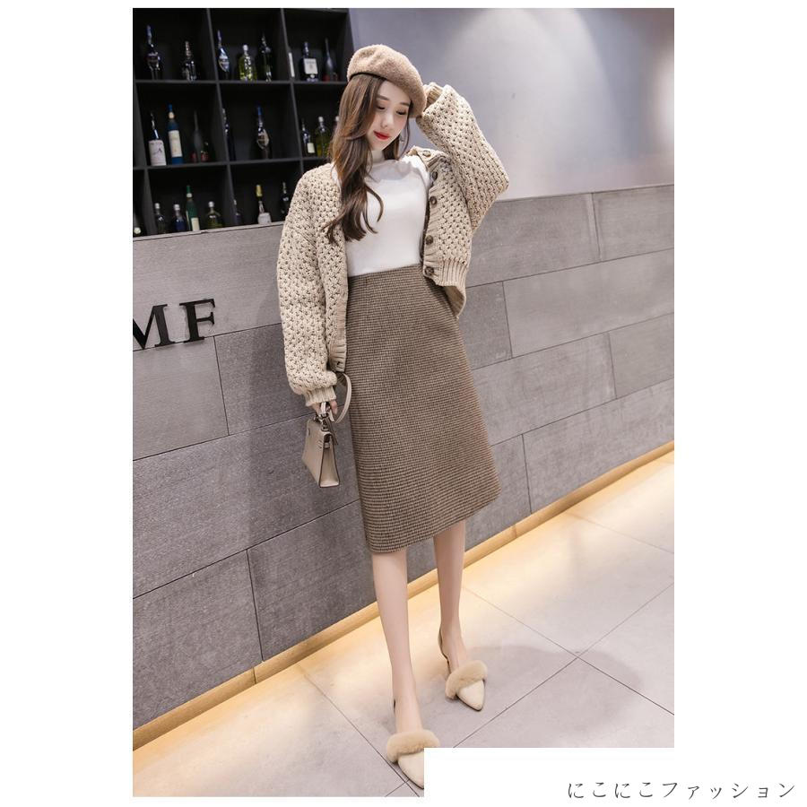 新生活 チェック柄スカート 巻きスカート レディース OL 通勤 通学 大人 セレブ キレイ目 オフィスタイトスカート 秋 冬 膝丈 スカート ボトムス