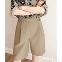 新生活 タックショートパンツ ハイウエスト 美脚