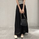 新生活 とろみパンツ レディース 綿麻スカンツ夏