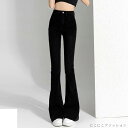 「50%OFFクーポン」新生活 ストレッチパンツ レディース ハイウエスト パッチポケット ブーツカットパンツ カジュアルジーパン アメカジパンツ着やせ