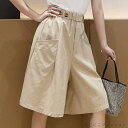 リネンパンツ ショートパンツ 分丈 レディース パンツ ハーフパンツ 女性用 シンプル 短パン 半ズボン ワイドパンツ 夏物 ゆったり