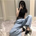 新生活 デニム ワイドパンツ デニムワイドパンツ レディース ジーンズ デニムパンツ ロングパンツ ボトムス ハイウエスト 体型カバー 大人
