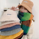「Fashion THE SALE」50%OFF バケットハット レディース 刺しゅう 秋冬 ボアハット 暖かい トレンド ボア帽子 防寒?ぼうし